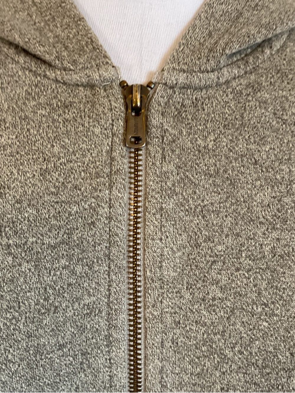 Lauren Ralph Lauren Petite Large Gray Zip Up Hoodie Sweatshirt Cotton Blend - Picture 2 of 6
